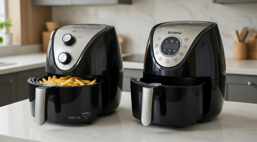 A dúvida entre air fryer 3,5L ou 5L