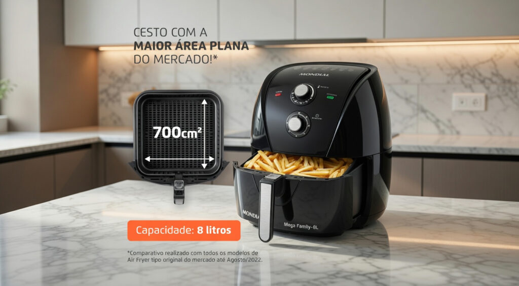 air fryer mondial 8 litros vale a pena