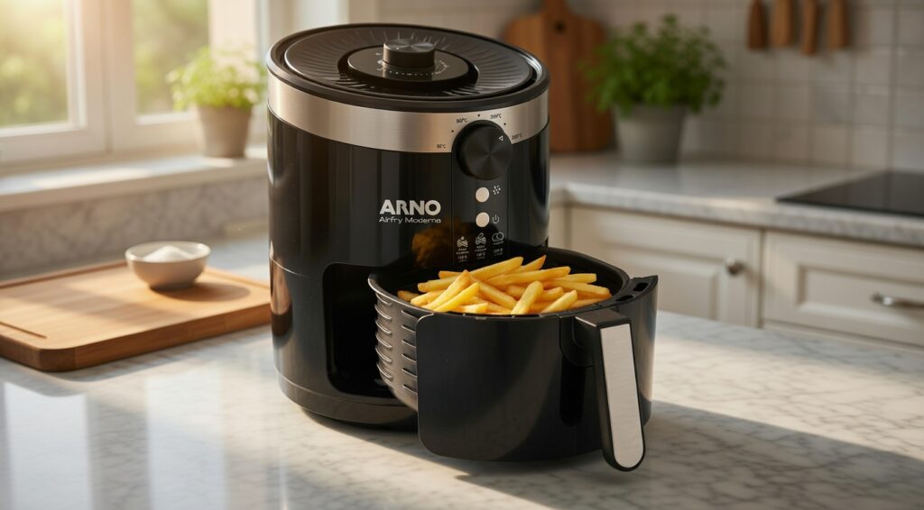 Air Fryer 3 litros preparando batatas fritas